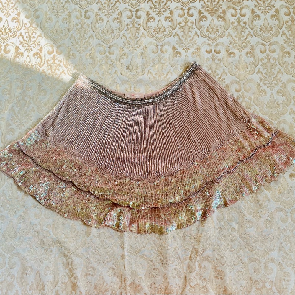 Jill Stuart Beaded Sequin Cape Shawl